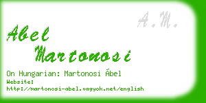 abel martonosi business card